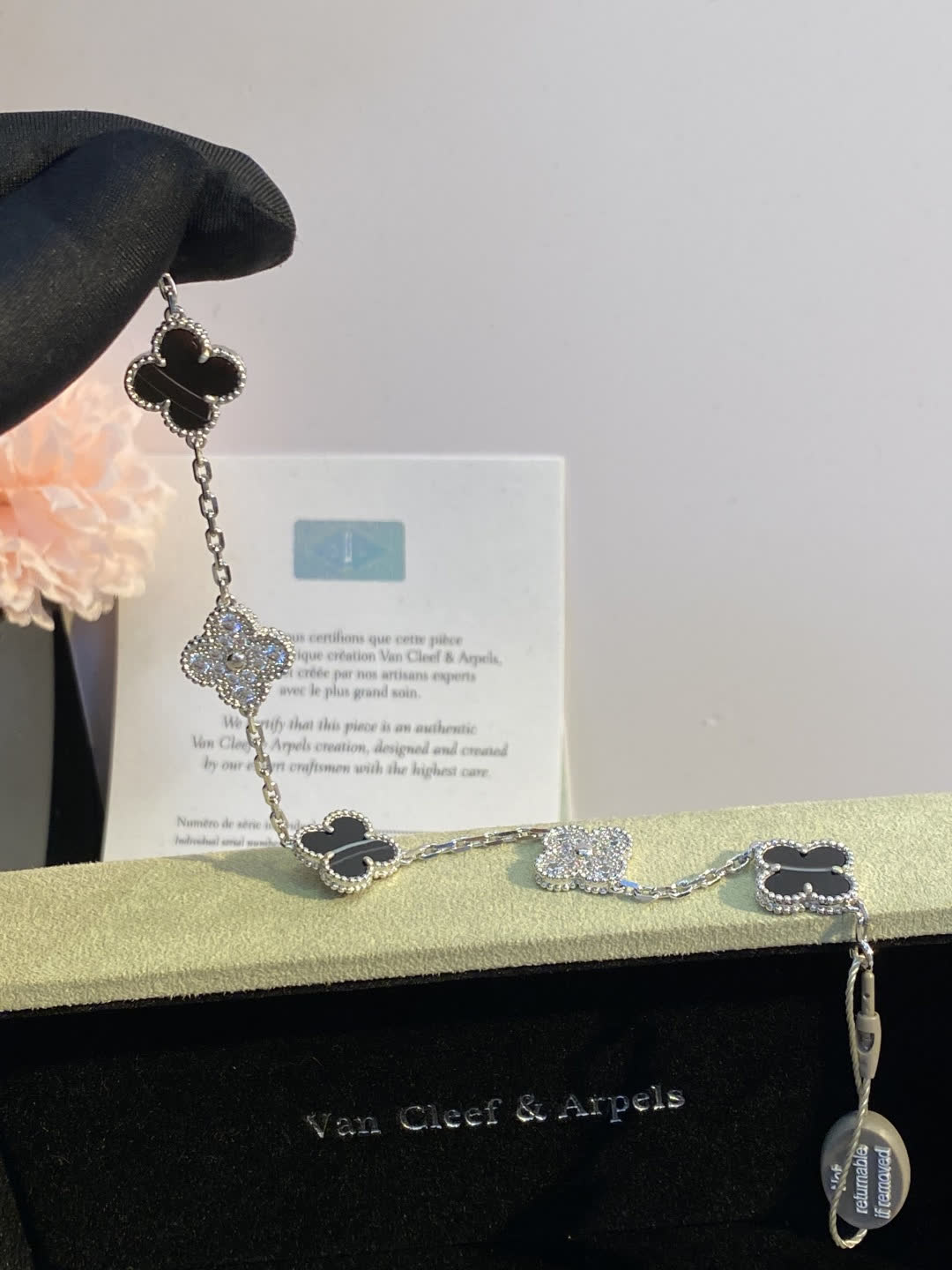 Van Cleef & Arpels Alhambra Earrings and Necklace Set